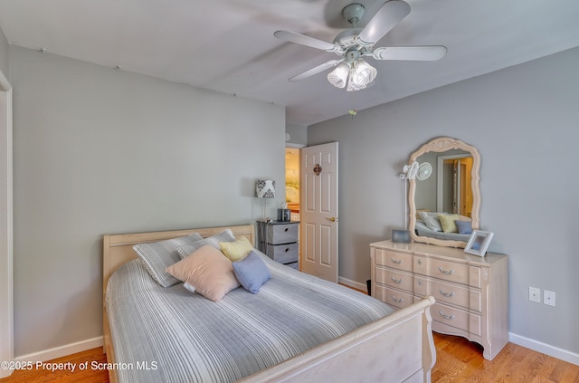 157 Mcesther Dr Unit L 31, Covington Twp, PA 18424 - bedroom with light wood-type flooring and ceiling fan