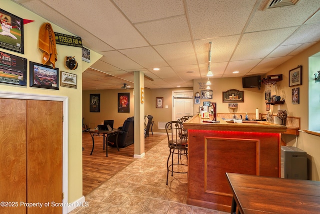157 Mcesther Dr Unit L 31, Covington Twp, PA 18424 - indoor dry bar with a paneled ceiling and recessed lighting