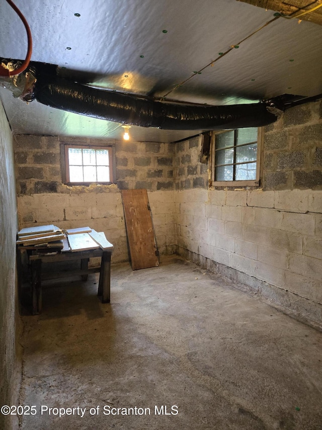 view of basement