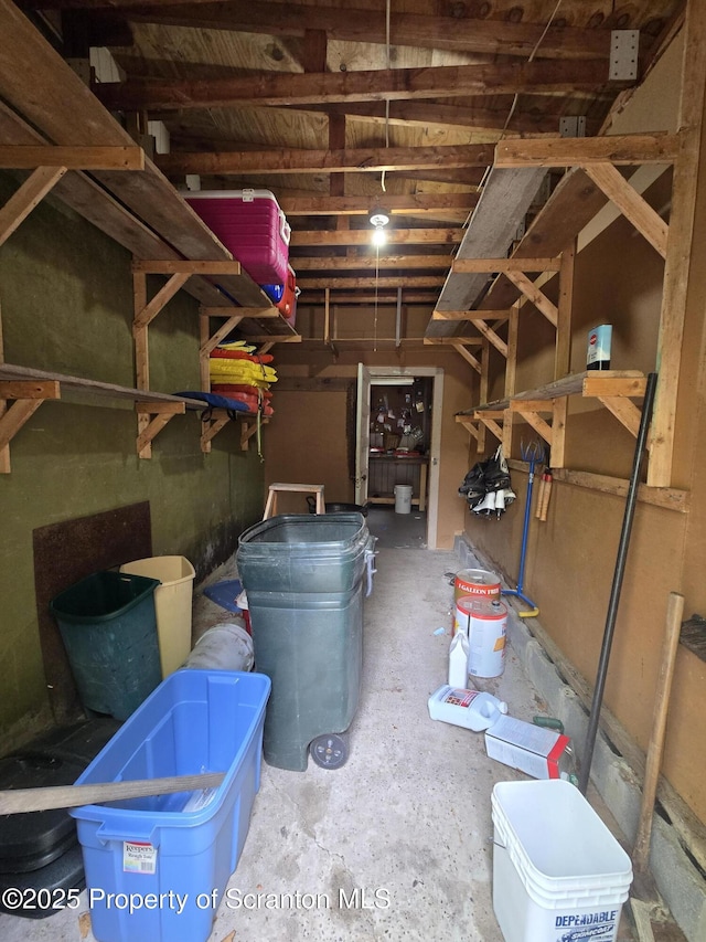 view of storage