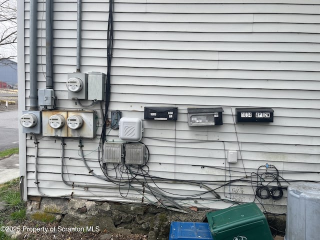 1034 Plane St, Avoca, PA 18641 - exterior details featuring electric meter
