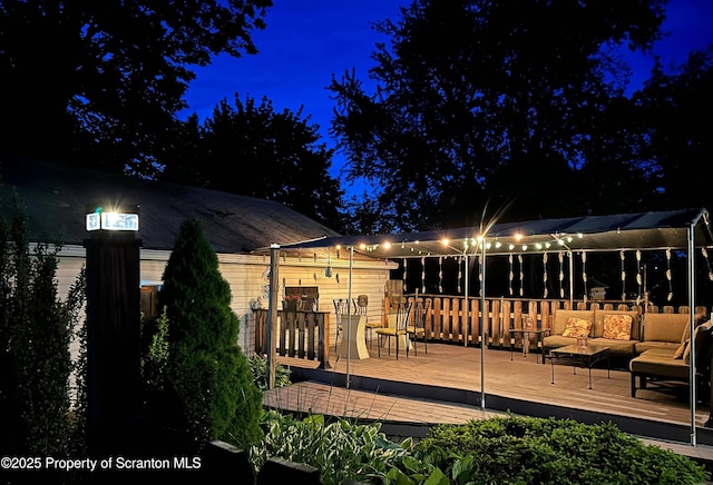 1747 Monsey Ave, Scranton, PA 18509 - deck at twilight featuring outdoor lounge area