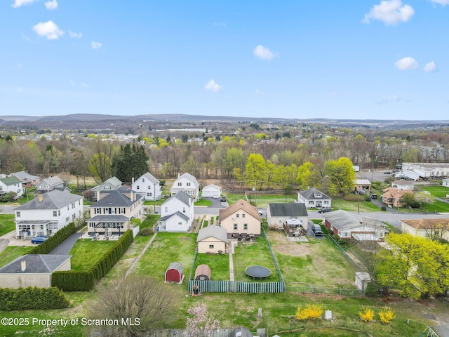 aerial view featuring a residential view
