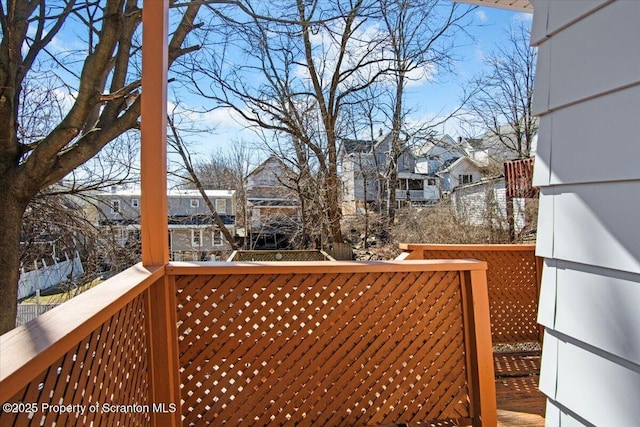 balcony with a residential view