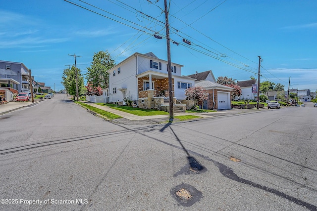 201 Franklin St, Dunmore, PA 18512 - view of asphalt street with a residential view, sidewalks, and curbs