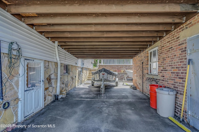 201 Franklin St, Dunmore, PA 18512 - view of patio / terrace with a carport