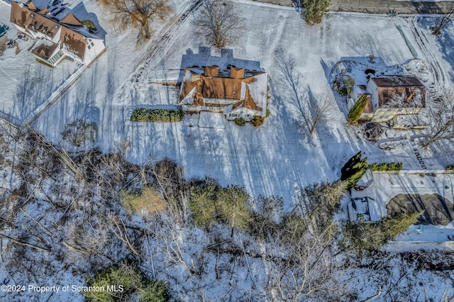 view of snowy aerial view