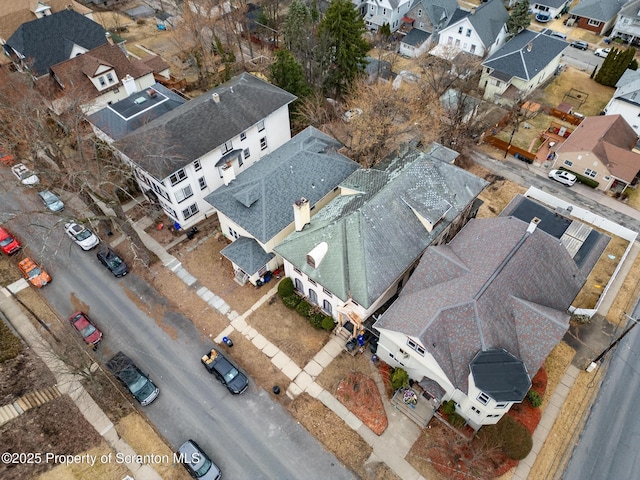 aerial view with a residential view