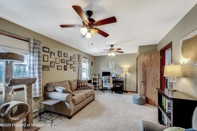 view of carpeted living room