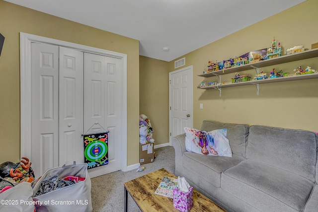 1612 Whitetail Run, Moscow, PA 18444 - carpeted living area with baseboards