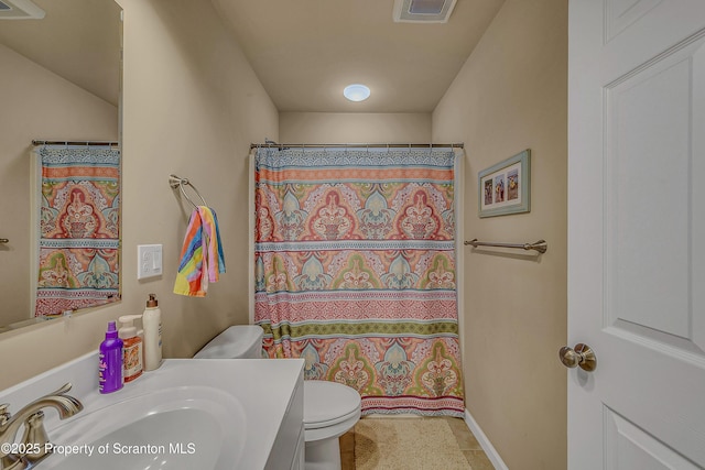 1612 Whitetail Run, Moscow, PA 18444 - full bathroom featuring vanity, curtained shower, and tile patterned floors
