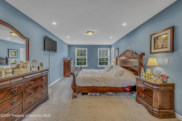 1612 Whitetail Run, Moscow, PA 18444 - bedroom featuring light colored carpet and recessed lighting