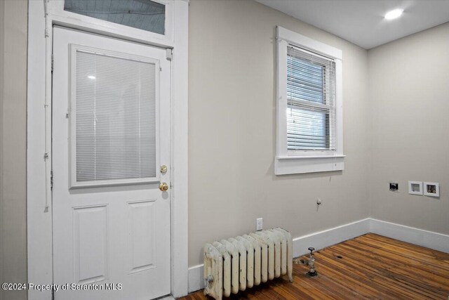 interior space featuring radiator heating unit