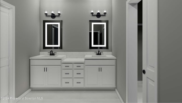 bathroom with vanity