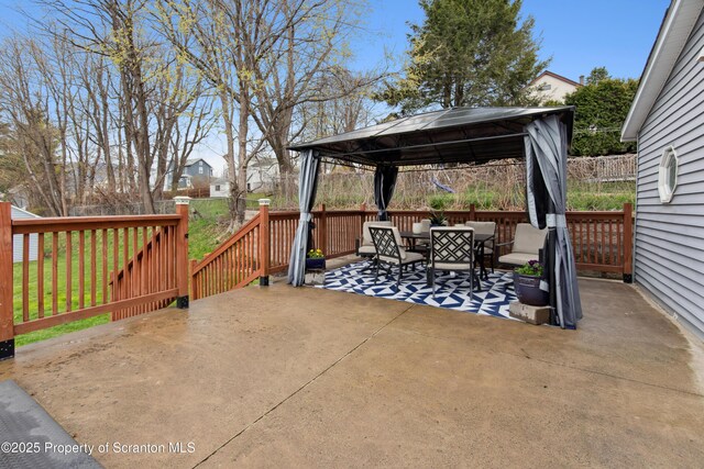 217 N Everett Ave, Scranton, PA 18504 - view of patio / terrace featuring a gazebo and outdoor dining space