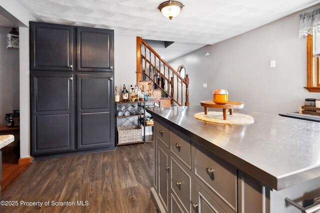 217 N Everett Ave, Scranton, PA 18504 - kitchen featuring dark wood-style flooring