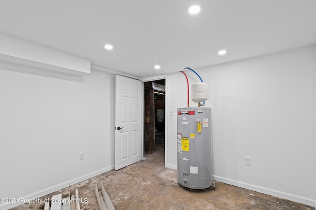 interior space featuring water heater