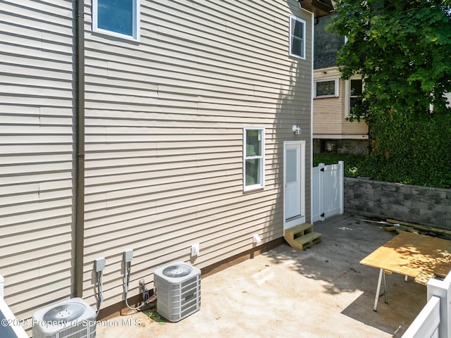 view of patio / terrace with central AC