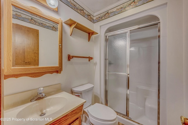 512 Thomas Dr, Dunmore, PA 18512 - full bathroom featuring a stall shower and vanity