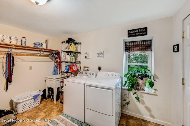 laundry area with washer and dryer and sink