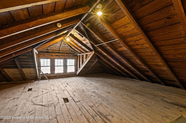 view of attic