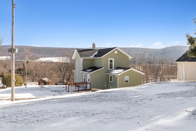 exterior space with a mountain view