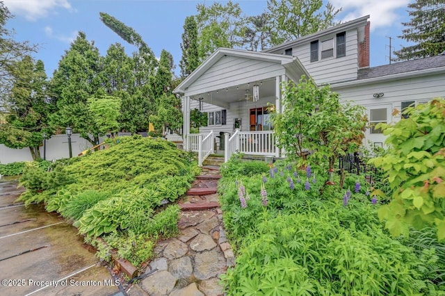 7 Lakeside Dr, Clarks Summit, PA 18411 - view of front facade with covered porch