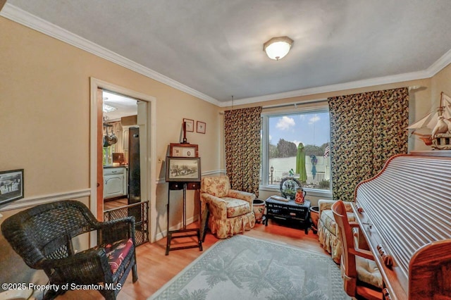 7 Lakeside Dr, Clarks Summit, PA 18411 - sitting room with crown molding and wood finished floors