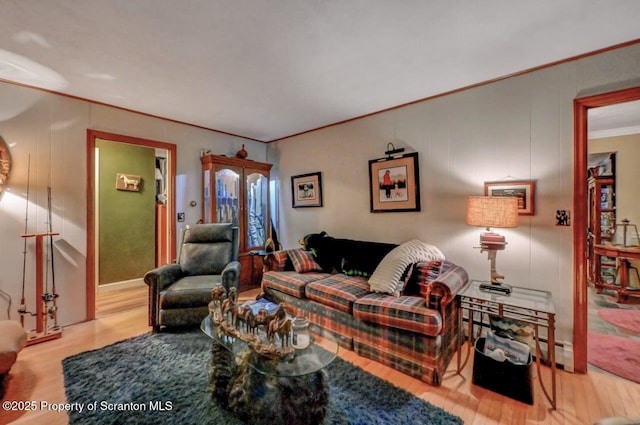 7 Lakeside Dr, Clarks Summit, PA 18411 - living room with crown molding and wood finished floors