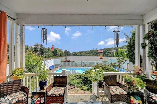 7 Lakeside Dr, Clarks Summit, PA 18411 - sunroom / solarium with a water view and healthy amount of natural light