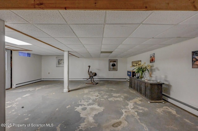 7 Lakeside Dr, Clarks Summit, PA 18411 - finished below grade area with a baseboard radiator and a paneled ceiling