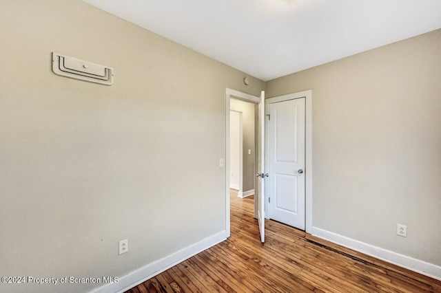 unfurnished bedroom featuring light hardwood / wood-style floors