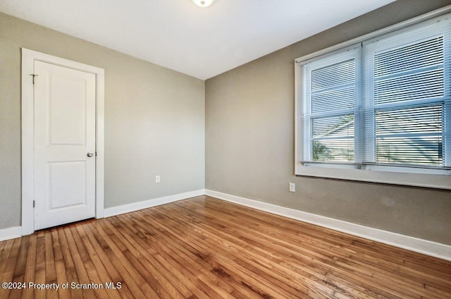 empty room featuring wood-type flooring