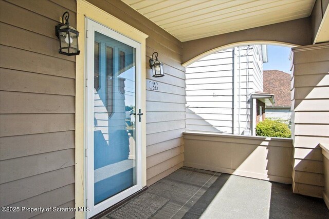 view of doorway to property