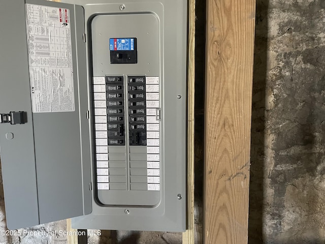 utility room featuring electric panel