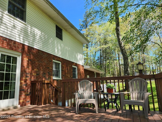 410 Lake Spangenberg Rd, Jefferson Twp, PA 18436 - view of wooden terrace