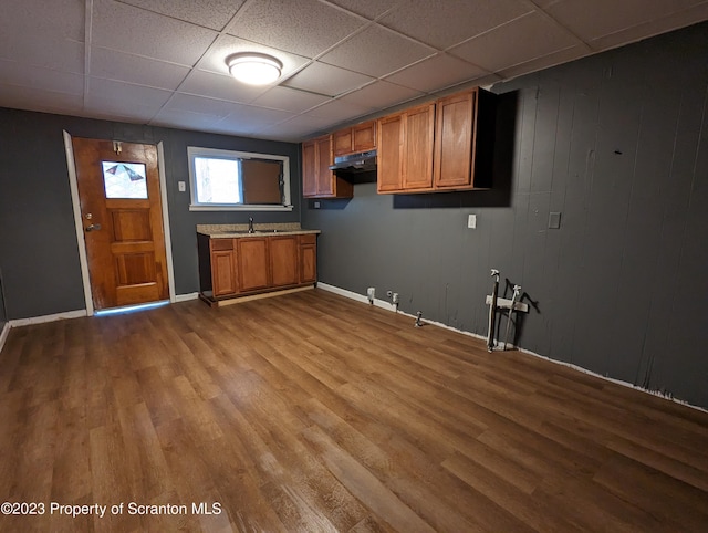 121 Sand St, Dunmore, PA 18510 - laundry room with wood finished floors and a sink