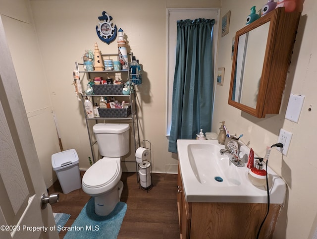 121 Sand St, Dunmore, PA 18510 - bathroom featuring vanity and wood finished floors