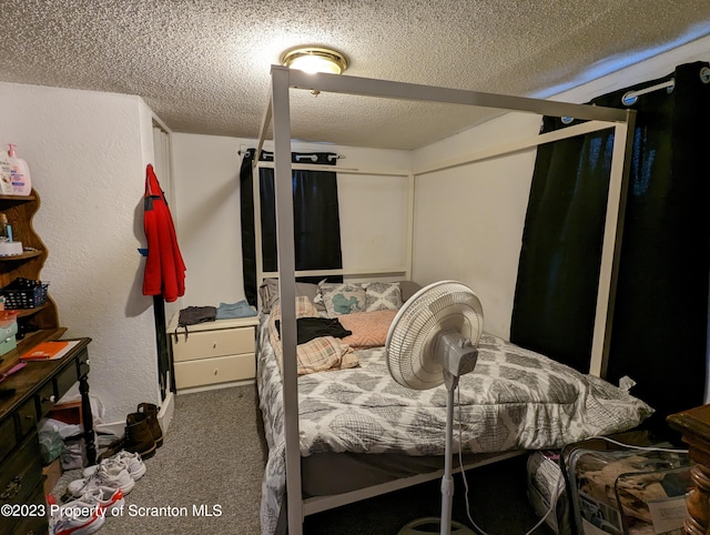 121 Sand St, Dunmore, PA 18510 - carpeted bedroom featuring a textured ceiling and a textured wall