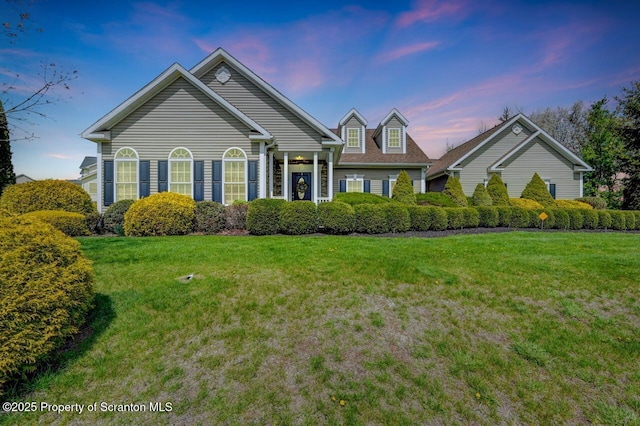 1015 Circle Green Dr Unit L 25, South Abington Twp, PA 18411 - view of front of home with a front yard