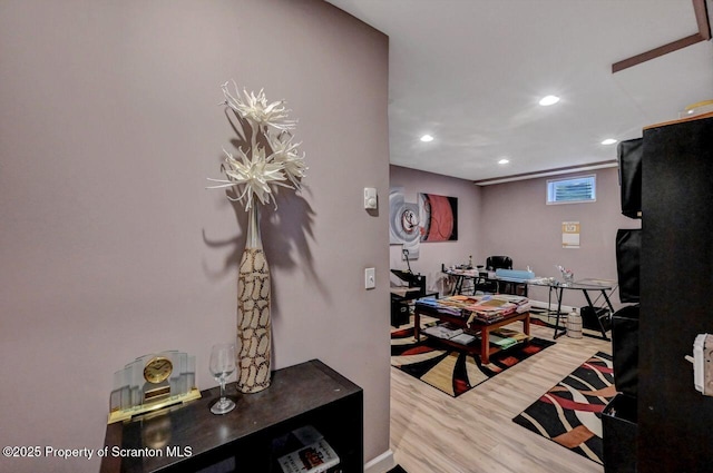 1015 Circle Green Dr Unit L 25, South Abington Twp, PA 18411 - office space featuring wood finished floors, recessed lighting, and baseboards