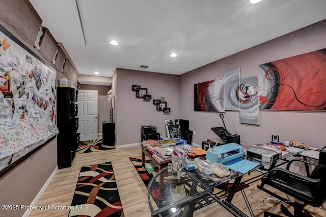 1015 Circle Green Dr Unit L 25, South Abington Twp, PA 18411 - office with light wood finished floors, baseboards, and recessed lighting