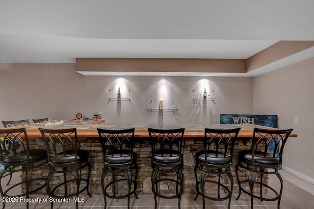 1015 Circle Green Dr Unit L 25, South Abington Twp, PA 18411 - indoor wet bar with baseboards