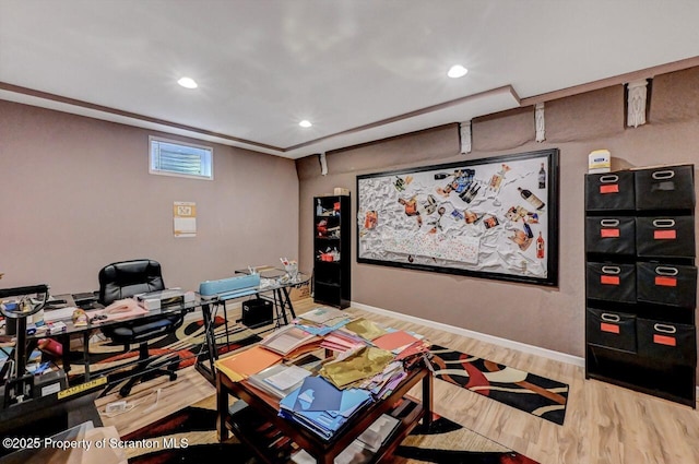 1015 Circle Green Dr Unit L 25, South Abington Twp, PA 18411 - office space with light wood-type flooring, recessed lighting, and baseboards