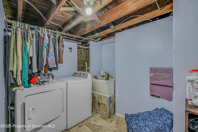 115 Marion St, Old Forge, PA 18518 - laundry room with separate washer and dryer