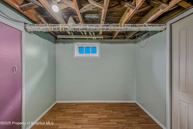 115 Marion St, Old Forge, PA 18518 - basement with wood finished floors and baseboards