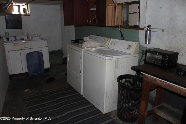 laundry area with washer and dryer