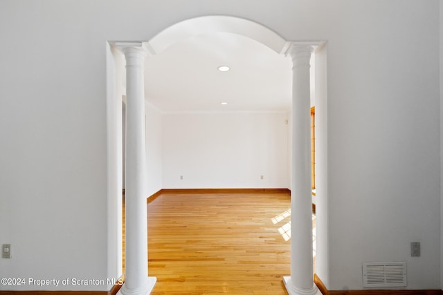 hall featuring hardwood / wood-style flooring