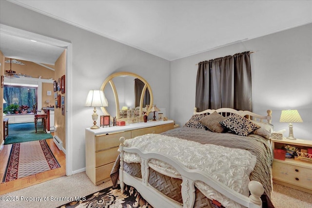 13 S Lehigh River Dr, Clifton Twp, PA 18424 - bedroom with light carpet, baseboards, and baseboard heating