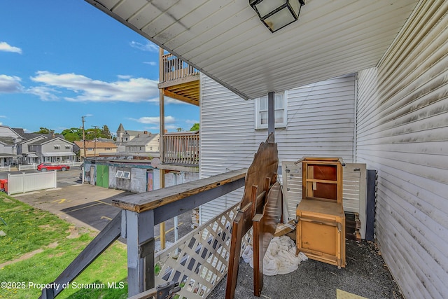view of patio / terrace featuring a residential view